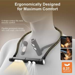 Lampe <span class=keywords><strong>de</strong></span> lecture portable pour le cou, à intensité réglable, protection des yeux, pour la lecture au <span class=keywords><strong>lit</strong></span>, les voyages en extérieur - Product Image 5