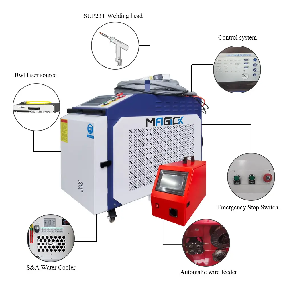 Multifunction 1000W 1500W 2000W Handheld Fiber Laser Welding Cutting Cleaning Machine 4 In 1 Laser Welder