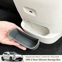 Boîte de rangement en silicone pour siège arrière ORA 5 2026, organiseur de console d'accoudoir, couvercle de fente pour poignée, étui de rangement intérieur anti-rayures