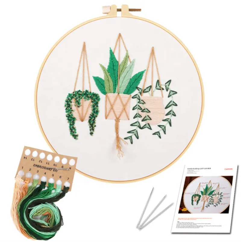 Wholesale High Quality Handmade Needlework Embroidery Sets DIY Punch Needle Kit For Beginners