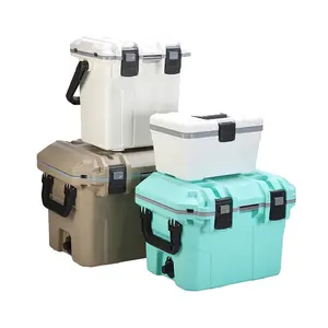 Nice quality 30L 50L rotomolded ice chest cooler customized portable handle hard coolers trolley cooler box