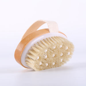 Atacado Natural De Madeira Body Boar Cerdas Massagem Pele Seca Chuveiro Banho Escovas Body Dry <span class=keywords><strong>Brush</strong></span> - Product Image 4