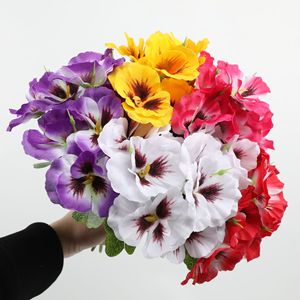 Bouquets artificiels de primulas et de phalaenopsis, fleurs artificielles pour la décoration florale de la maison, aménagement paysager de mariage, vente en gros disponible - Product Image 3