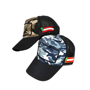 Atacado Men's Sporty Casual Baseball Cap EUA Bandeira Patch Tear-Away Proteção UV Custom <span class=keywords><strong>Mesh</strong></span> Camo Cap para uso ao ar livre - Product Image 6