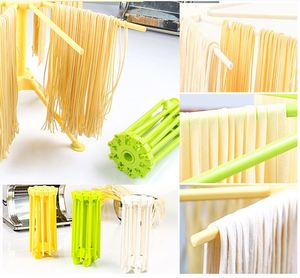 Égouttoir à pâtes pliable en plastique à 10 bras, support à spaghetti frais pliable, sécheuse à nouilles pour la cuisine, pâtes maison - Product Image 3