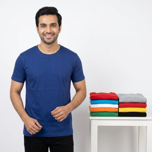 High Quality 50% Polyester 50%cotton Round <b>Collar</b> <b>T</b>-<b>shirt</b> Short Sleeve Work Clothes Custom Logo OEM <b>Shirt</b> <b>T</b>-<b>shirts</b> for Men - Product Image 2