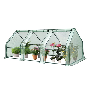 Invernadero Moderno para Exteriores con Estructura de Acero y Túnel de PE, Ecológico para Jardín con Diseño Plegable - Product Image 1
