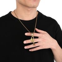 Rock Instrument Accessories Hip-hop Retro College Style Saxophone Skull Guitar Trumpet Titanium Steel Men's Pendant