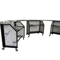 Table de bar pliable portable, comptoir de bar à boissons, bar mobile pour l'extérieur et l'intérieur