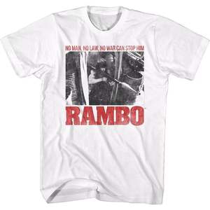 T-shirt pour homme Rambo First Blood <span class=keywords><strong>John</strong></span> Shooting <span class=keywords><strong>Rocket</strong></span> Launcher, merchandising de film des années 80, américain, surdimensionné, à manches courtes, haut de rue pour femme - Product Image 2