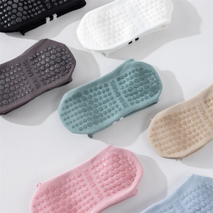 Yoga Socks Cotton Anti-Slip Mid-Calf Striped Women's Indoor Fitness Pilates Breathable Sport Socks - Product Image 3