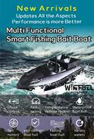 Nouveau bateau à appâts de pêche RC pivotant avec GPS, 5200 mAh, 1,5 kg, avec 2 hoppers, portée de 500 m et autonomie de 1,5 heure