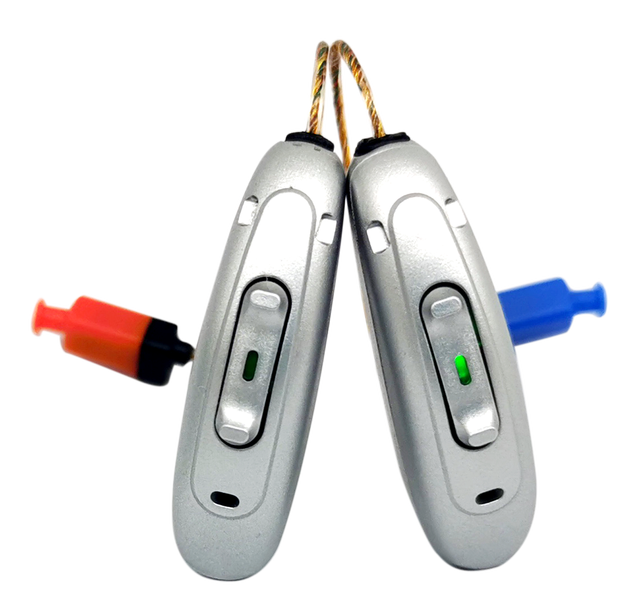 Smart APP Controlled Mini 3 Microphones 16-Channel Rechargeable Digital RIC Hearing Aids with Noise Reduction