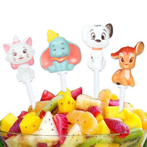 Cute Cartoon Animal Silicone Food Fork para niños Small Horquilla Tenedor De Fruta Beto Fruit Pick con palillos de dientes para el almuerzo - Product Image 6
