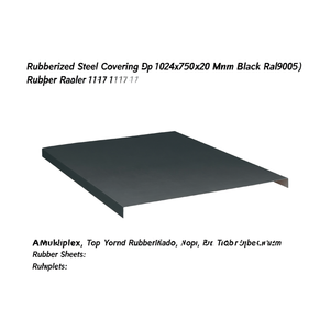 Revêtement en acier caoutchouté Fami pour Multiplex Top 1024x750x20 mm Noir Ral9005 - Product Image 3