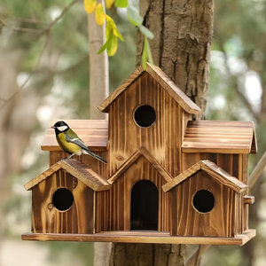 Nichoirs pour oiseaux en bois massif faits à la main, nichoirs extérieurs adaptés aux oiseaux, grande maison en bois pour pigeons - Product Image 5