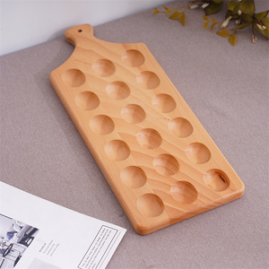 Wooden Egg Storage <b>Rack</b> 20 Holes Kitchen Egg Tray Display <b>Plate</b> For Hotel And Home Use - Product Image 1
