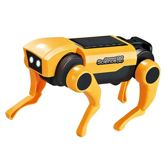 Electric Walking Robot Cats DIY Assembly Solar Energy Power Robot Toy Educational Science Experiment Robot Dog for Kids