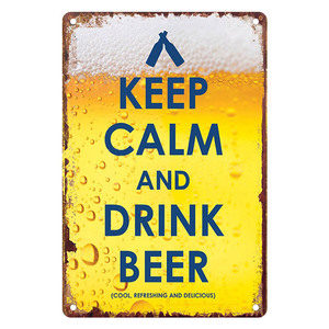 Targa Vintage in Metallo 'KEEP CALM' con Scritte 'GET NAKED' e 'EAT CAKE ROLL ONE', Insegna Retrò in Latta per Decorazione Murale di BAR, CLUB, PUB, CAFFÈ, Poster in Metallo Personalizzabile - Product Image 2