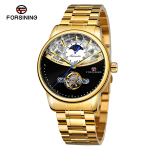 Montre automatique pour homme de haute qualité, nouvelle conception, fabriquée en Chine par Forsining, résistante à l'eau, avec phases lunaires. - Product Image 2
