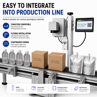 Máquina de Codificación Láser de CO2 Industrial de 30W para Cajas de Cartón, Bolsas de Plástico, Botellas, Marcado de Fecha y Código QR