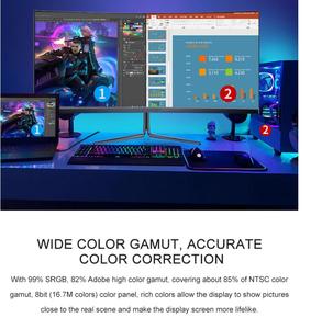 Offre Spéciale Moniteur <span class=keywords><strong>Gamer</strong></span> PC à écran large de 29 pouces incurvé 60hz 75hz <span class=keywords><strong>144hz</strong></span> 165hz 240hz 2ms Moniteur de jeu Hopestar 4K 2K - Product Image 3