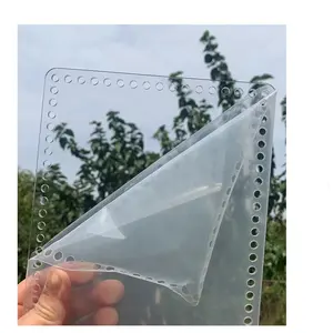 rectangle/heart/round/oval/cat shape acrylic board with hole for diy beads bag woven material