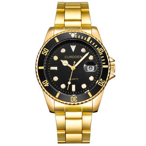 Orologio da <span class=keywords><strong>Uomo</strong></span> di Lusso alla Moda, Orologio da Polso in <span class=keywords><strong>Acciaio</strong></span> Inossidabile con Cassa Argento/Oro, Orologi al Quarzo per <span class=keywords><strong>Uomo</strong></span> - Product Image 2