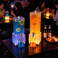 Dispenser Bir LED 3L 100oz dengan Baterai dan Lampu untuk Pesta, Bar Rumah, Grosir