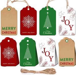 Étiquettes <span class=keywords><strong>de</strong></span> Noël personnalisées classiques avec ruban <span class=keywords><strong>de</strong></span> 10 m et motifs flocons <span class=keywords><strong>de</strong></span> neige rouges et verts pour arbres <span class=keywords><strong>de</strong></span> Noël - Product Image 1