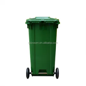 Cubo de basura de plástico para exteriores de 240L, Cubo de basura con ruedas, cubos de basura de plástico públicos para exteriores, ¡Gran oferta! Cubo de basura