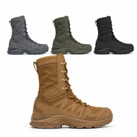 Bottes tactiques pour hommes, légères, à lacets Oxford, semelle en caoutchouc, bottes de randonnée en montagne