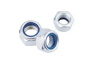 Thép mạ kẽm DIN 985 Nylon chèn Hex khóa Nuts nylock Nuts