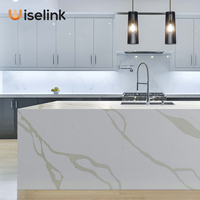 Wiselink Feuilles de surface solides en acrylique pur Pierre artificielle sans silice pour comptoirs de cuisine Dalles acryliques solides