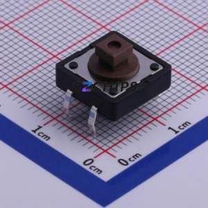 DTS-24N-V Tactile Switch Through hole Component (THT)-4P,12x12mm Switch Single Pole Single Throw Round Button Through Hole 12mm - Product Image 1