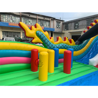 Structure gonflable géante en PVC durable, combo trampoline commercial, parc de jeux gonflables personnalisé, parc d'attractions