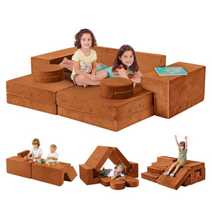 Children's Modular <b>Sofa</b> Set 12-Piece High-Density Foam Creative Combination Multi-Functional Furniture for <b>Kids</b> Age 2+ - Product Image 5