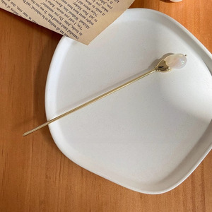 Sucette forme décorative épingle à cheveux baguettes bijoux de cheveux pour femmes Simple élégant boule ronde métal cheveux bâton fourchette <span class=keywords><strong>Chignon</strong></span> broche - Product Image 6