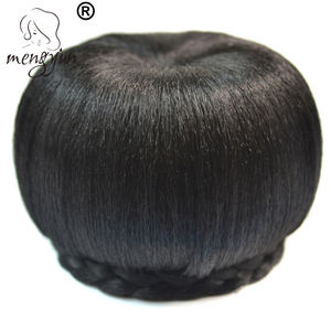Chignons en cheveux synthétiques pour femmes africaines <span class=keywords><strong>Chignon</strong></span> à triple tresse elliptique + bas - Product Image 6