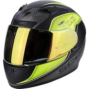 Casco Integrale Scorpion Exo 710 Air Giallo Nero in Fibra di Vetro per Moto Taglia L - Product Image 1