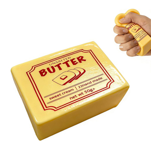 Hot Selling Pu Foam Cuddly Butter Block Shaped Slow Rising Stress Relieve <b>Ball</b> <b>Squeeze</b> Squishy Toys Party Gift for Kids Adults - Product Image 1