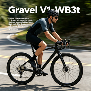 Bicicleta de Gravel de Fibra de Carbono, 13 Velocidades, Cambio Electrónico Inalámbrico, Bicicleta de Montaña 700C, Frenos de Disco Hidráulicos, Aventura, Confort - Product Image 1