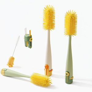 5-in-1 Silicone Cup <b>Bottle</b> <b>Cleaning</b> <b>Brush</b> Long Handle Deep <b>Cleaning</b> <b>for</b> Baby <b>Bottle</b> and Cup - Product Image 2