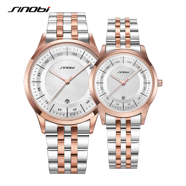 Sinobi S9842G Custom Watch Manufacturer Alloy Men Wrist New Quartz Watch Couple Watches Welcome Customization
