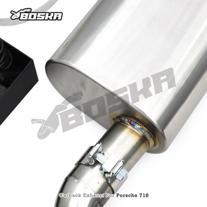 ท่อไอเสียแคทแบ็กสแตนเลส 304 แบบกำหนดเองสำหรับ PORSCHE 718 Boxster/Cayman 2.0T ปี 2016-2023 ระบบวาล์วท่อเก็บเสียงสำหรับรถแข่ง รับประกัน 3 ปี - Product Image 3