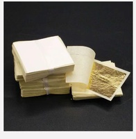 Offres Spéciales 9.33x9.33 cm 99.99% feuille d'or véritable pur feuille pour le visage beauté comestible feuille d'or 24k masque facial en or D