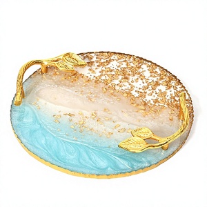 Direct Factory Supply Luxury Resin Tray for Food Beverage and Snack Serving with Modern Contemporary Style Available For Sale - Product Image 1
