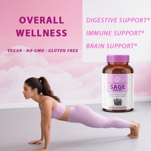 Cápsulas de Extracto de Salvia - Apoyo Cerebral, Digestivo e Inmunológico, Antioxidante, Suplemento para la Salud, Vegano, Sin OMG, Sin Gluten, OEM, ODM - Product Image 3