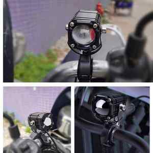 Faro LED para motocicleta, luces antiniebla delanteras de repuesto, 1 lente LED mini, económico, 3 colores, ojos de demonio intermitentes rojos - Product Image 4