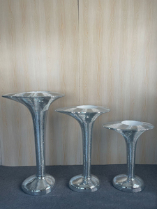 Nouveau design de mariage <span class=keywords><strong>en</strong></span> gros Grand vase décoratif <span class=keywords><strong>en</strong></span> mosaïque miroir argenté au sol contemporain - Product Image 5